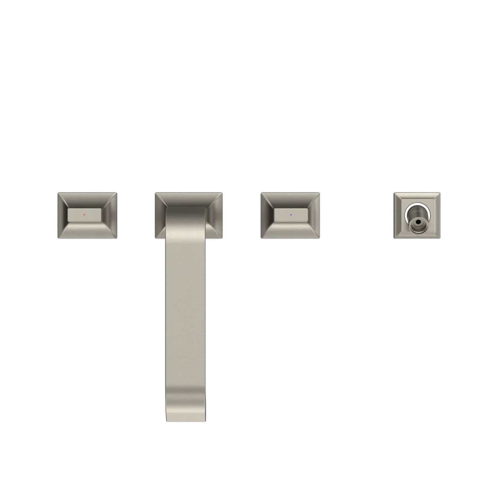 TOTO GC Two-Handle Deck-Mount Roman Tub Filler Trim with Handshower, Brushed Nickel, Brass, TBG08202U#BN