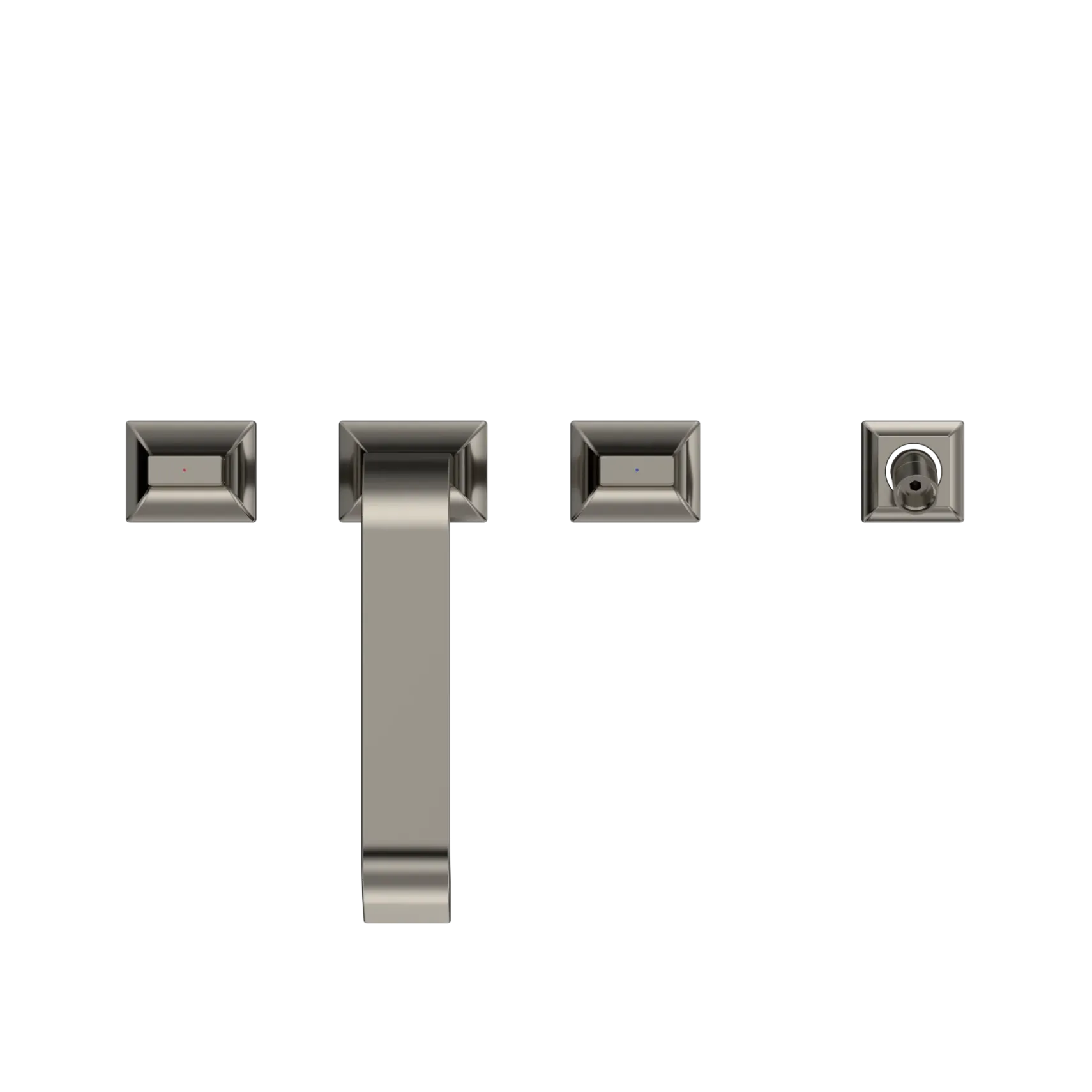 TOTO GC Two-Handle Deck-Mount Roman Tub Filler Trim with Handshower, Polished Nickel, Brass, TBG08202U#PN