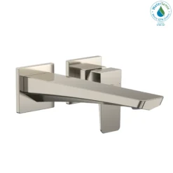 TOTO GE 1.2 GPM Wall-Mount Single-Handle Long Bathroom Faucet with COMFORT GLIDE Technology, Polished Nickel, Brass, TLG07308U#PN