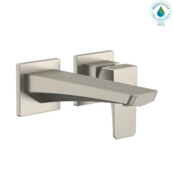 TOTO GE 1.2 GPM Wall-Mount Single-Handle Bathroom Faucet with COMFORT GLIDE Technology, Brushed Nickel, Brass, TLG07307U#BN