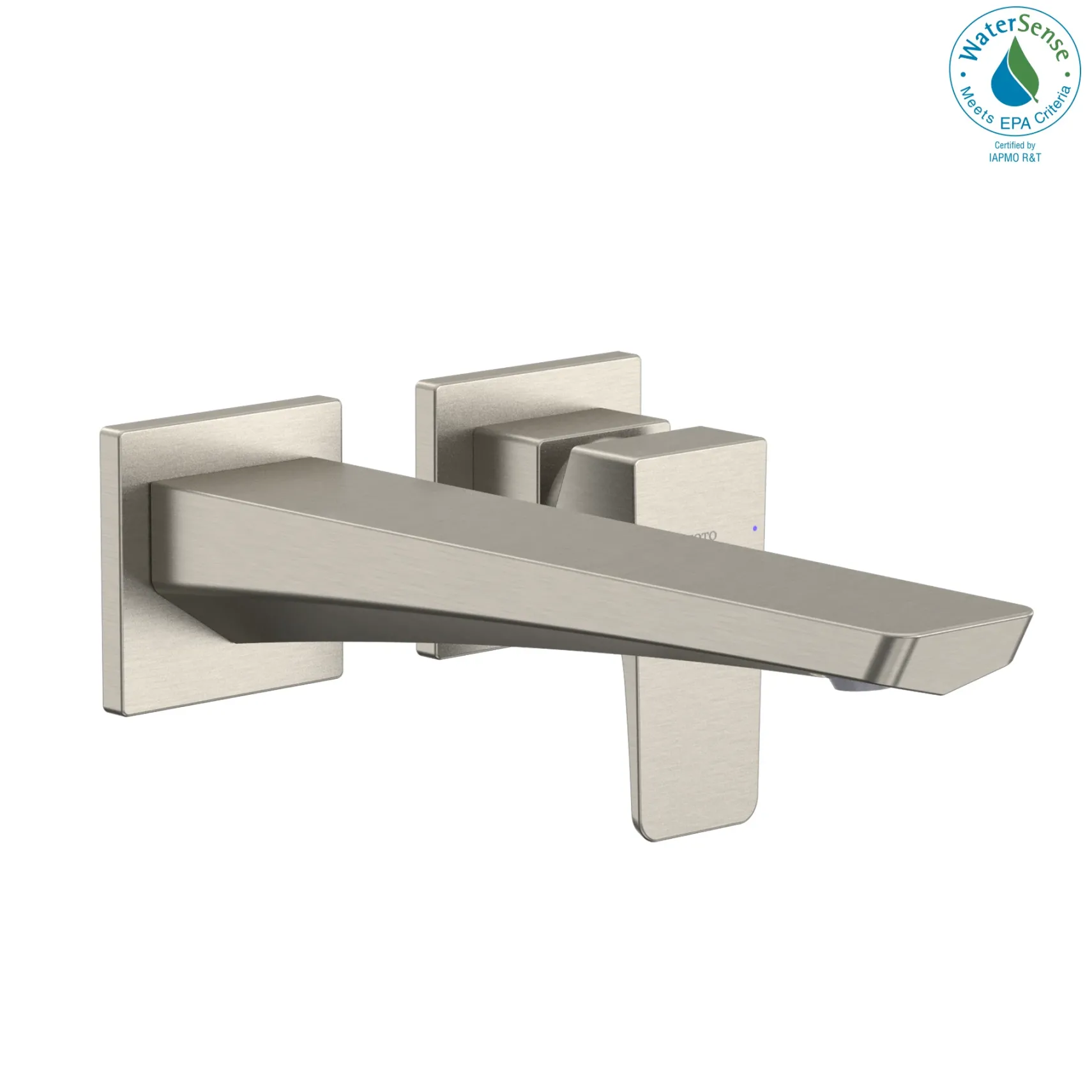 TOTO GE 1.2 GPM Wall-Mount Single-Handle Long Bathroom Faucet with COMFORT GLIDE Technology, Brushed Nickel, Brass, TLG07308U#BN