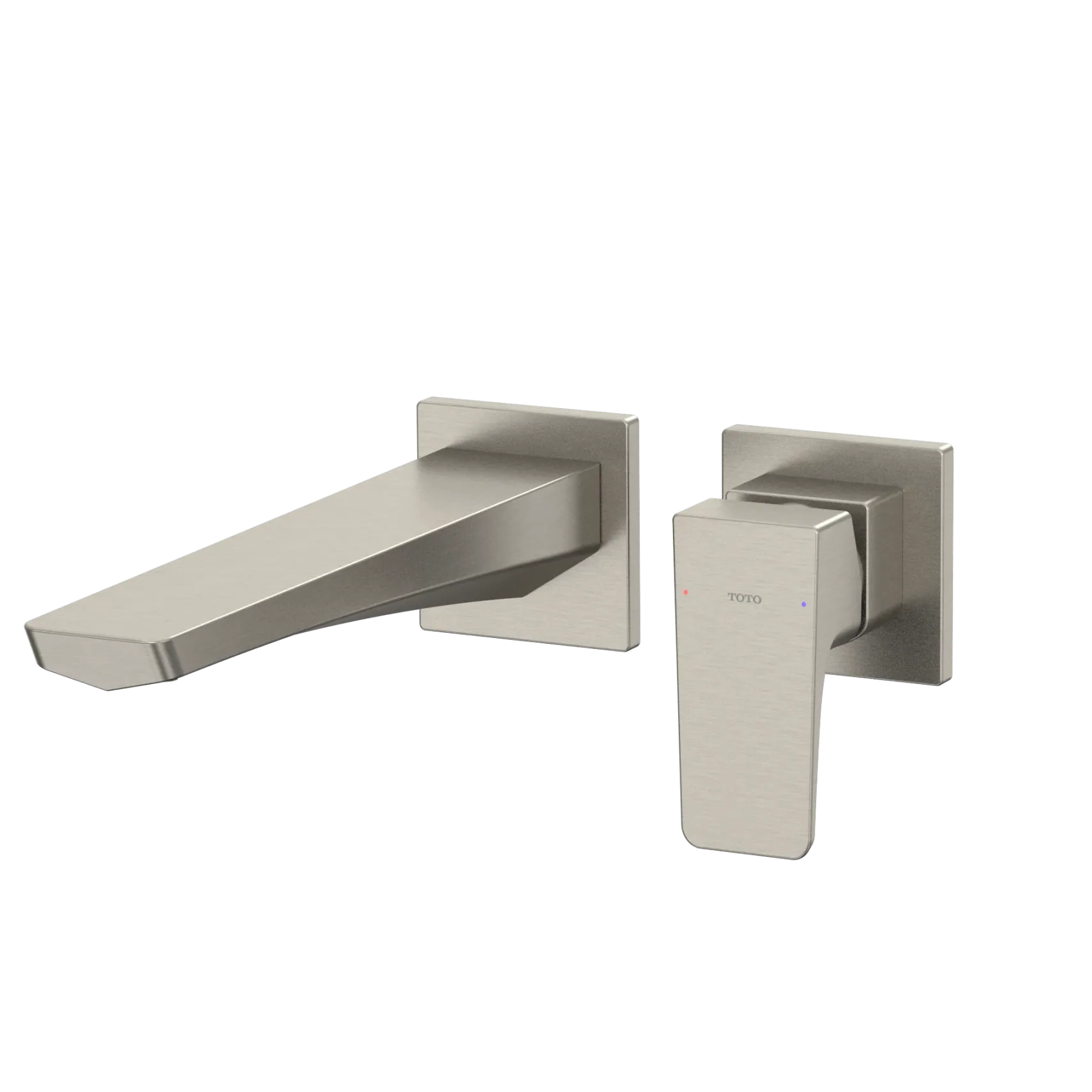 TOTO GE 1.2 GPM Wall-Mount Single-Handle Long Bathroom Faucet with COMFORT GLIDE Technology, Brushed Nickel, Brass, TLG07308U#BN