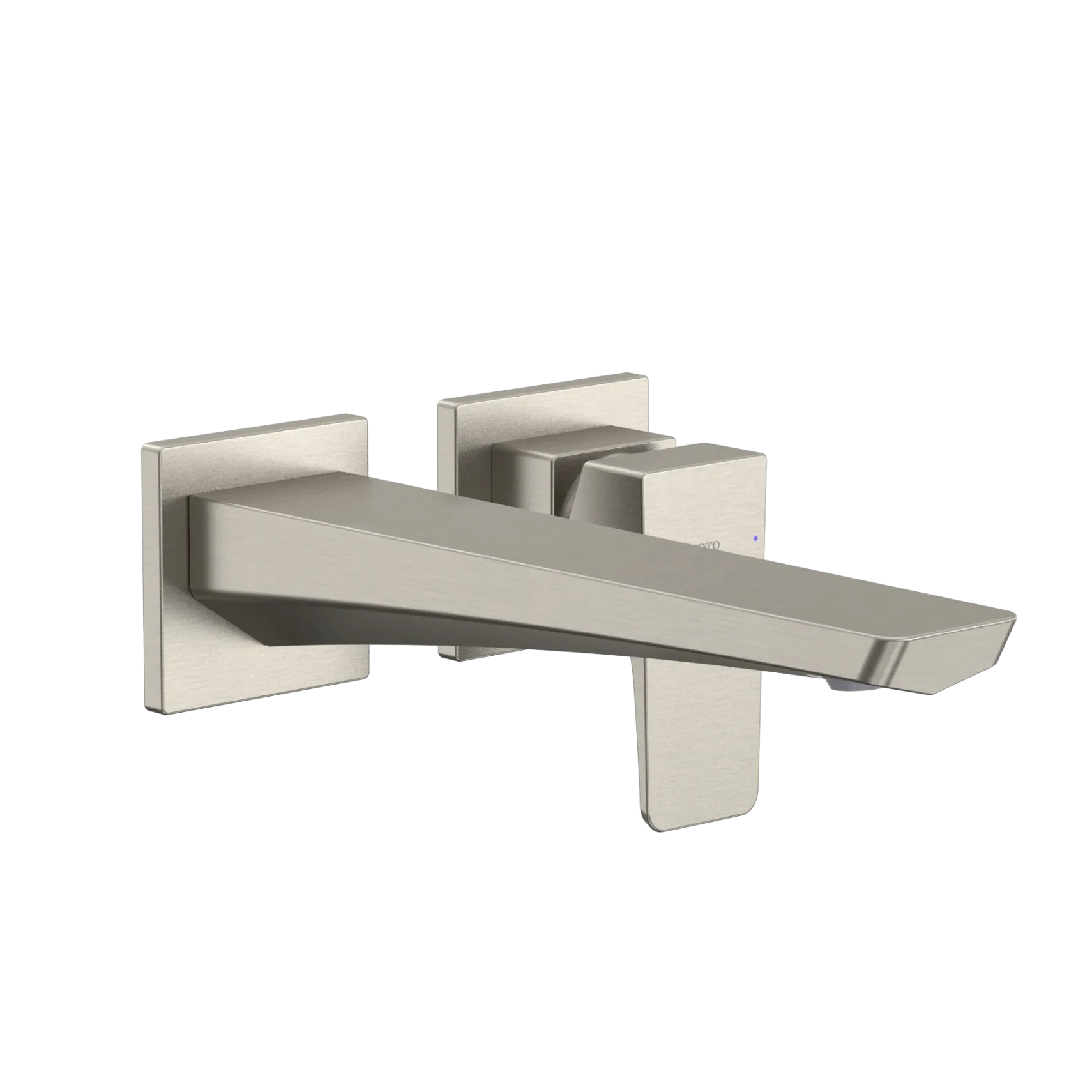 TOTO GE 1.2 GPM Wall-Mount Single-Handle Long Bathroom Faucet with COMFORT GLIDE Technology, Brushed Nickel, Brass, TLG07308U#BN