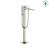 TOTO GE Single-Handle Free Standing Tub Filler with Handshower, Brushed Nickel, Brass, TBG07306U#BN