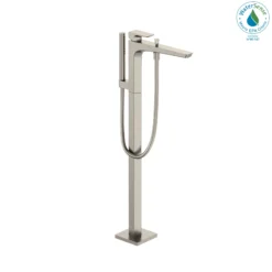 TOTO GE Single-Handle Free Standing Tub Filler with Handshower, Brushed Nickel, Brass, TBG07306U#BN