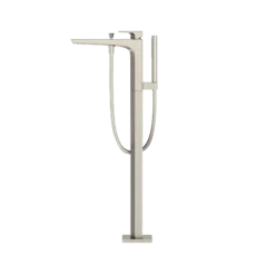 TOTO GE Single-Handle Free Standing Tub Filler with Handshower, Brushed Nickel, Brass, TBG07306U#BN