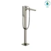 TOTO GE Single-Handle Free Standing Tub Filler with Handshower, Polished Nickel, Brass, TBG07306U#PN