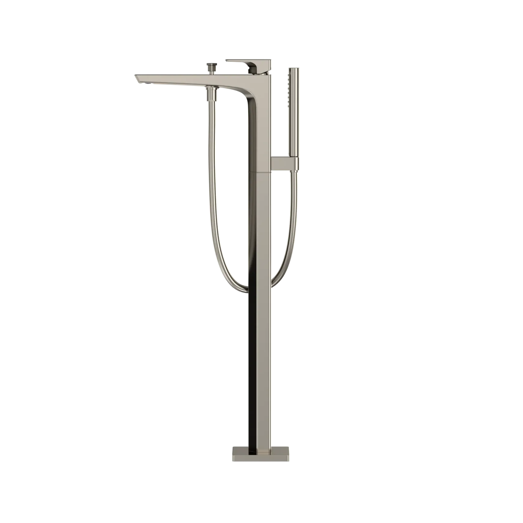 TOTO GE Single-Handle Free Standing Tub Filler with Handshower, Polished Nickel, Brass, TBG07306U#PN