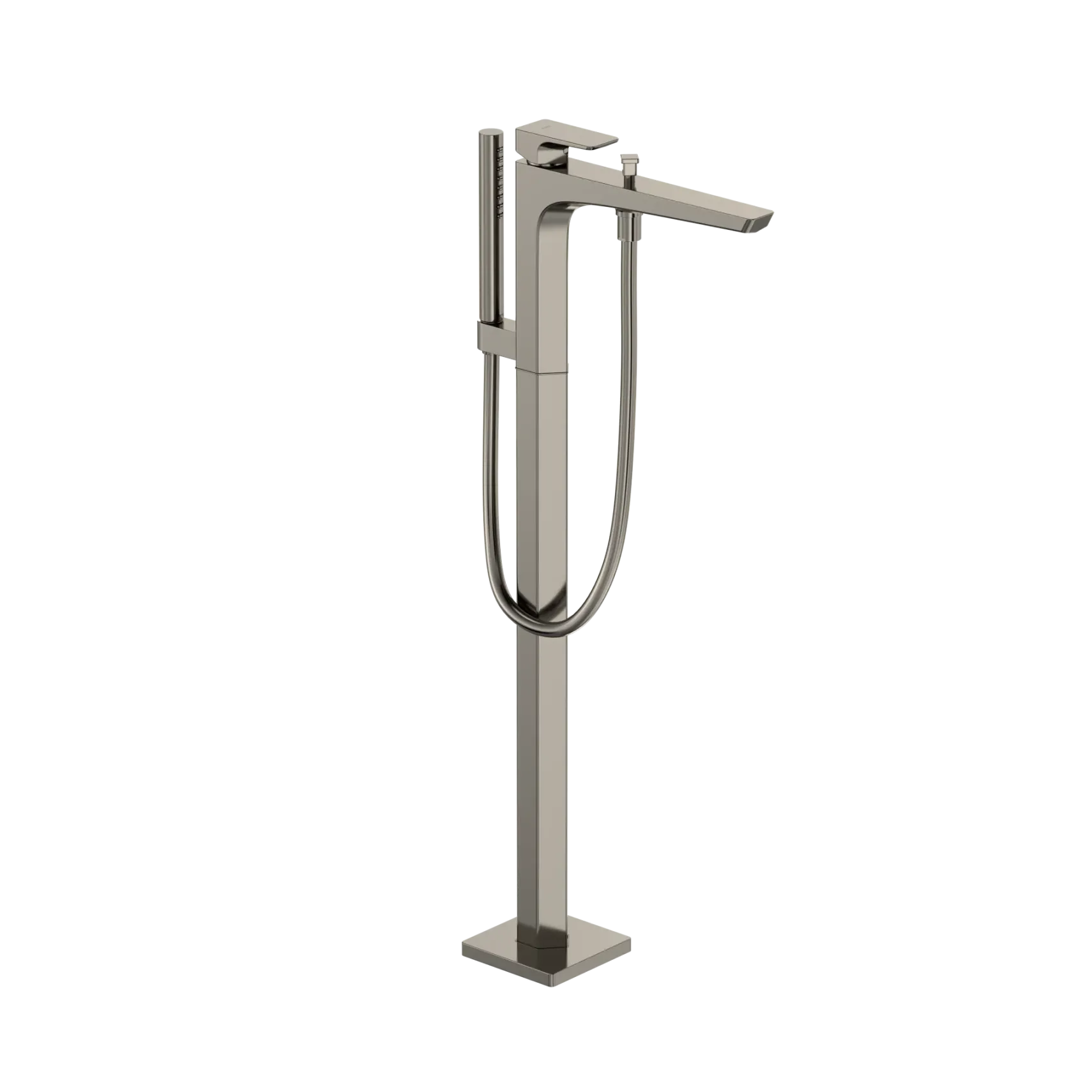 TOTO GE Single-Handle Free Standing Tub Filler with Handshower, Polished Nickel, Brass, TBG07306U#PN