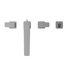 TOTO GE Two-Handle Deck-Mount Roman Tub Filler Trim with Handshower, Polished Chrome, Brass, TBG07202U#CP