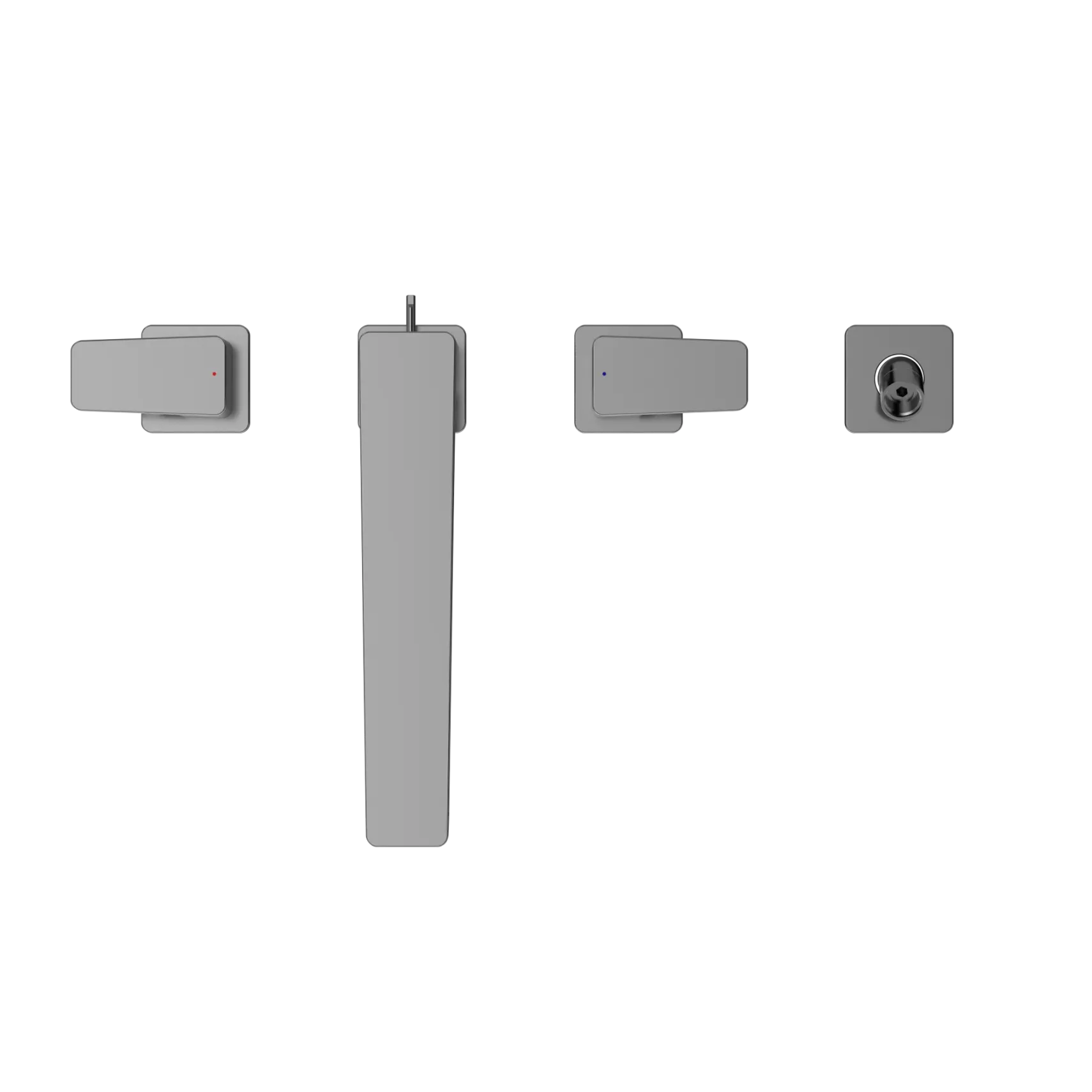 TOTO GE Two-Handle Deck-Mount Roman Tub Filler Trim with Handshower, Polished Chrome, Brass, TBG07202U#CP