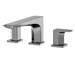 TOTO GE Two-Handle Deck-Mount Roman Tub Filler Trim, Polished Chrome, Brass, TBG07201U#CP
