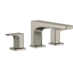 TOTO GE Two-Handle Deck-Mount Roman Tub Filler Trim, Brushed Nickel, Brass, TBG07201U#BN