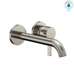 TOTO GF 1.2 GPM Wall-Mount Single-Handle Long Bathroom Faucet with COMFORT GLIDE Technology, Polished Nickel, Brass, TLG11308U#PN