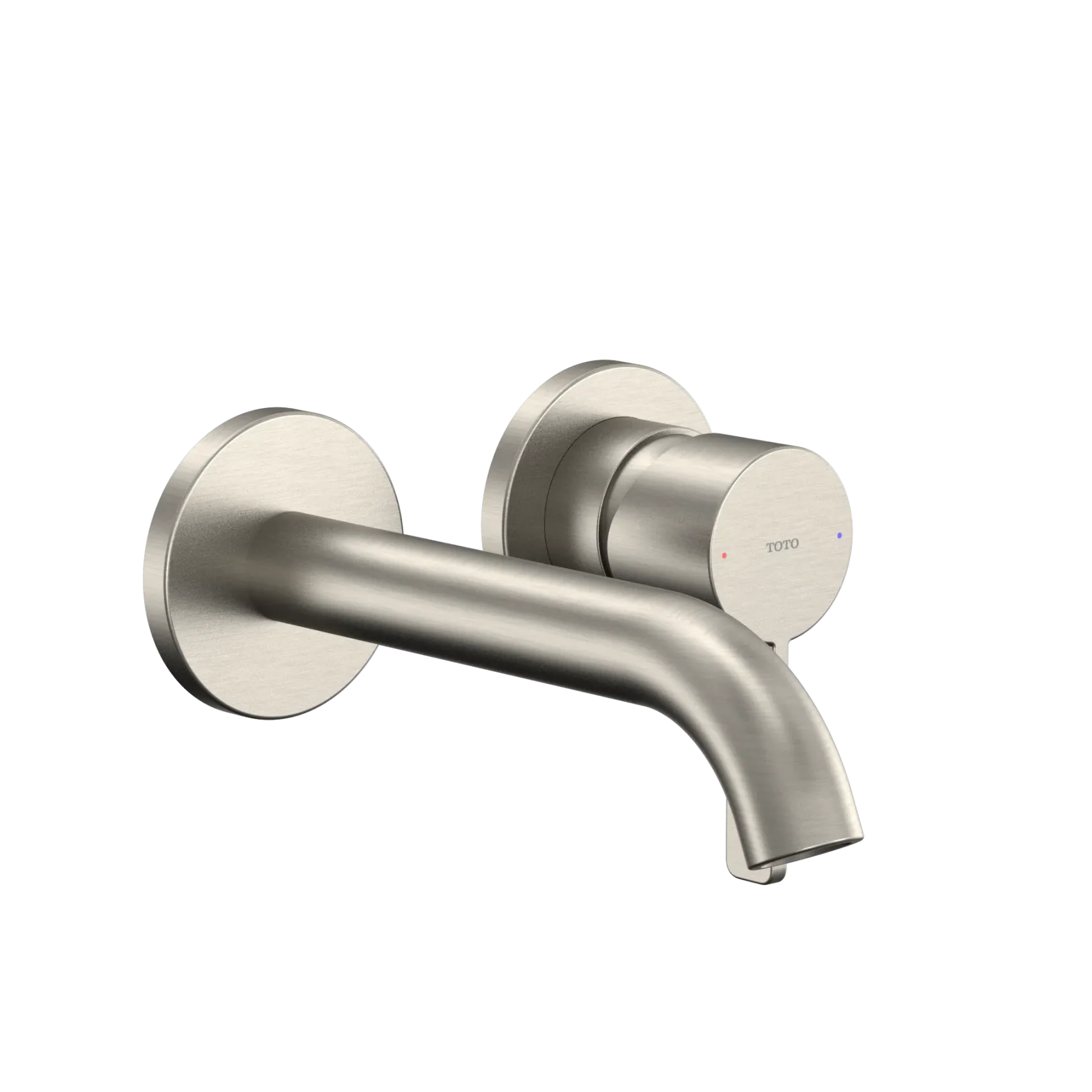 TOTO GF 1.2 GPM Wall-Mount Single-Handle Bathroom Faucet with COMFORT GLIDE Technology, Brushed Nickel, Brass, TLG11307U#BN