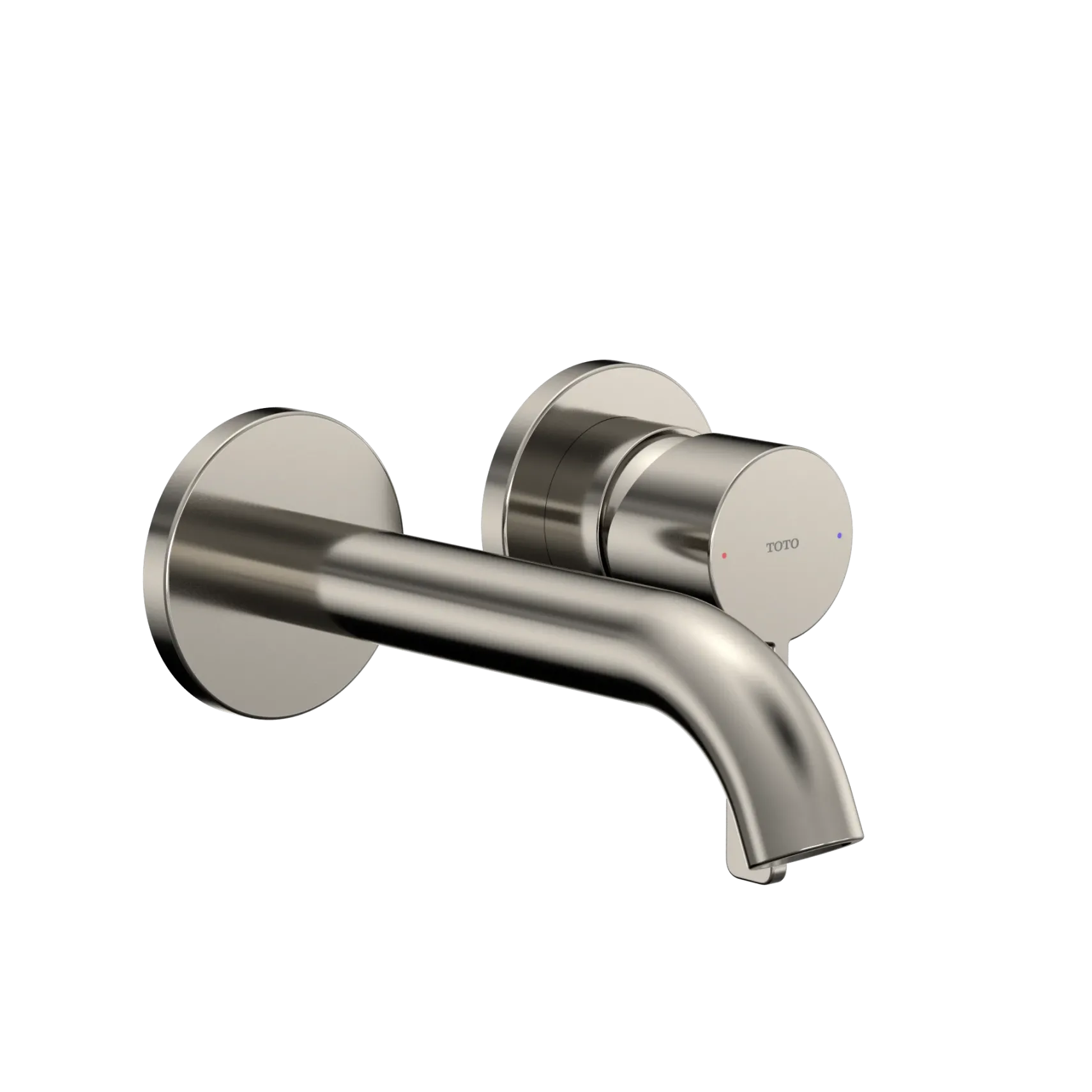 TOTO GF 1.2 GPM Wall-Mount Single-Handle Bathroom Faucet with COMFORT GLIDE Technology, Polished Nickel, Brass, TLG11307U#PN
