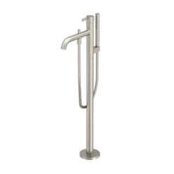 TOTO GF Freestanding Bathroom Tub Filler with COMFORT GLIDE and COMFORT WAVE, Brushed Nickel, Brass, TBG11306U#BN
