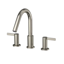 TOTO GF Two Lever Handle Deck-Mount Roman Tub Filler Trim, Polished Nickel, Brass, TBG11201UA#PN