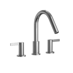 TOTO GF Two Lever Handle Deck-Mount Roman Tub Filler Trim, Polished Chrome, Brass, TBG11201UA#CP