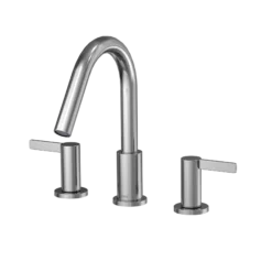 TOTO GF Two Lever Handle Deck-Mount Roman Tub Filler Trim, Polished Chrome, Brass, TBG11201UA#CP
