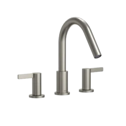 TOTO GF Two Lever Handle Deck-Mount Roman Tub Filler Trim, Brushed Nickel, Brass, TBG11201UA#BN