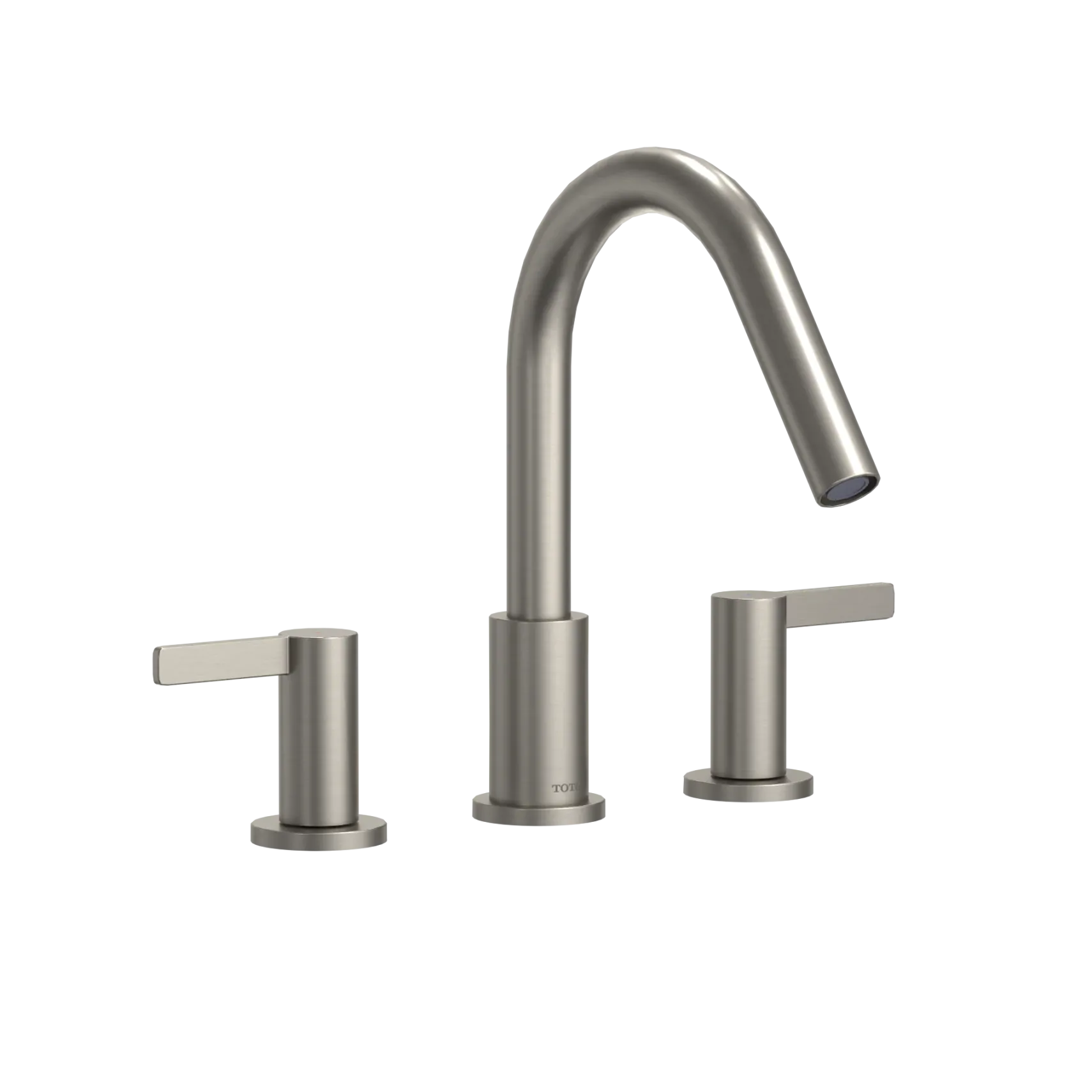 TOTO GF Two Lever Handle Deck-Mount Roman Tub Filler Trim, Brushed Nickel, Brass, TBG11201UA#BN