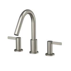 TOTO GF Two Lever Handle Deck-Mount Roman Tub Filler Trim, Brushed Nickel, Brass, TBG11201UA#BN