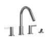TOTO GF Two Lever Handle Deck-Mount Roman Tub Filler Trim with Handshower, Polished Chrome, Brass, TBG11202UA#CP