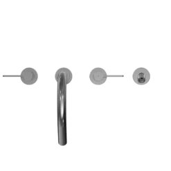 TOTO GF Two Lever Handle Deck-Mount Roman Tub Filler Trim with Handshower, Polished Chrome, Brass, TBG11202UA#CP