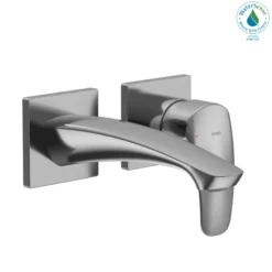TOTO GM 1.2 GPM Wall-Mount Single-Handle Bathroom Faucet with COMFORT GLIDE Technology, Polished Chrome, Brass, TLG09307U#CP