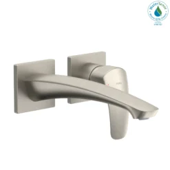 TOTO GM 1.2 GPM Wall-Mount Single-Handle Long Bathroom Faucet with COMFORT GLIDE Technology, Brushed Nickel, Brass, TLG09308U#BN