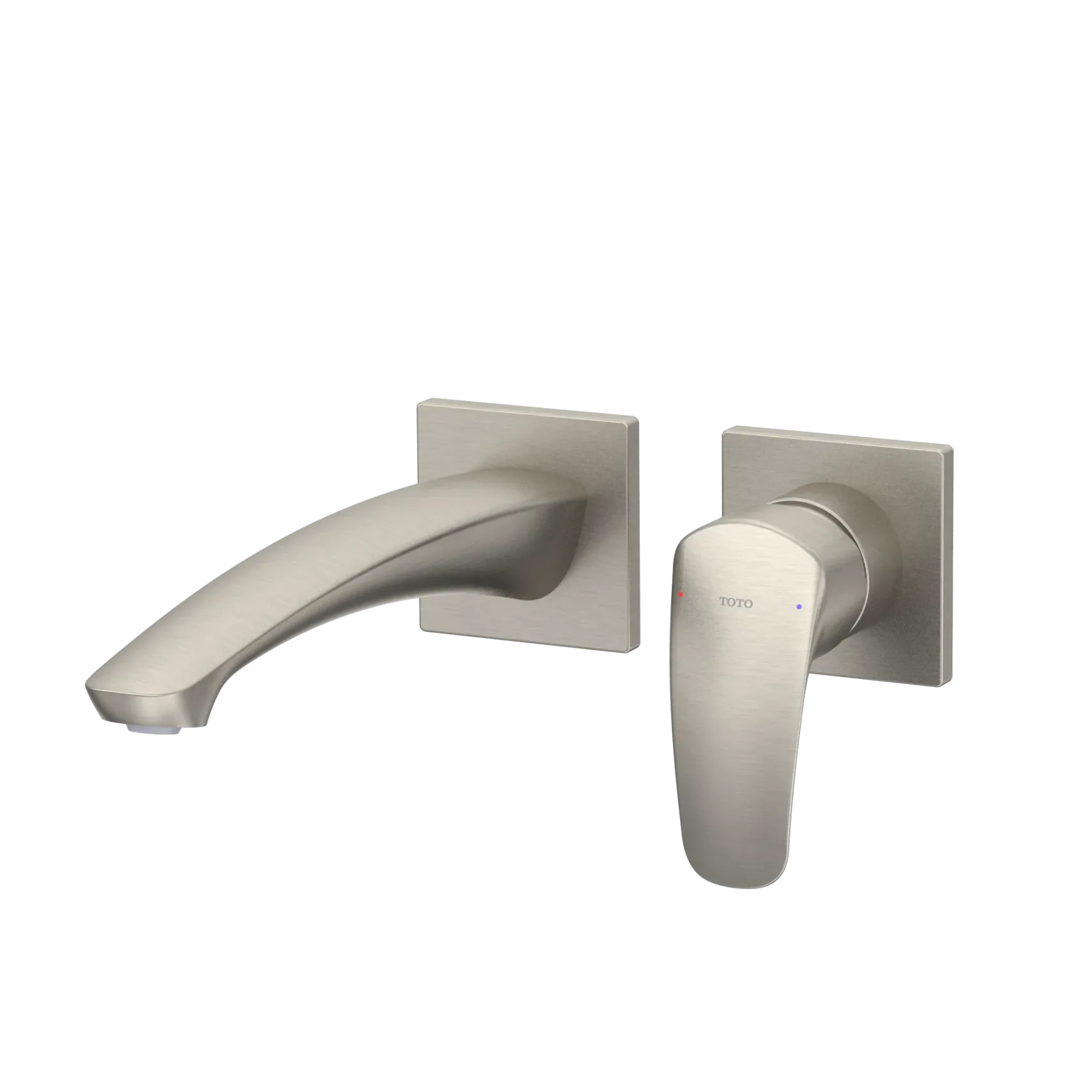 TOTO GM 1.2 GPM Wall-Mount Single-Handle Long Bathroom Faucet with COMFORT GLIDE Technology, Brushed Nickel, Brass, TLG09308U#BN