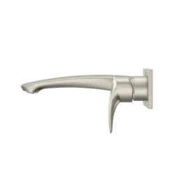 TOTO GM 1.2 GPM Wall-Mount Single-Handle Long Bathroom Faucet with COMFORT GLIDE Technology, Brushed Nickel, Brass, TLG09308U#BN