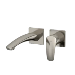 TOTO GM 1.2 GPM Wall-Mount Single-Handle Long Bathroom Faucet with COMFORT GLIDE Technology, Polished Nickel, Brass, TLG09308U#PN