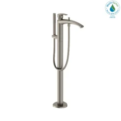 TOTO GM Single-Handle Free Standing Tub Filler with Handshower, Brushed Nickel, Brass, TBG09306U#BN