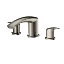 TOTO GM Two-Handle Deck-Mount Roman Tub Filler Trim, Polished Nickel, Brass, TBG09201U#PN