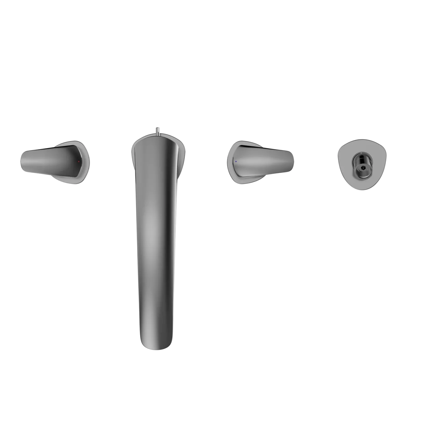 TOTO GM Two-Handle Deck-Mount Roman Tub Filler Trim with Handshower, Polished Chrome, Brass, TBG09202U#CP