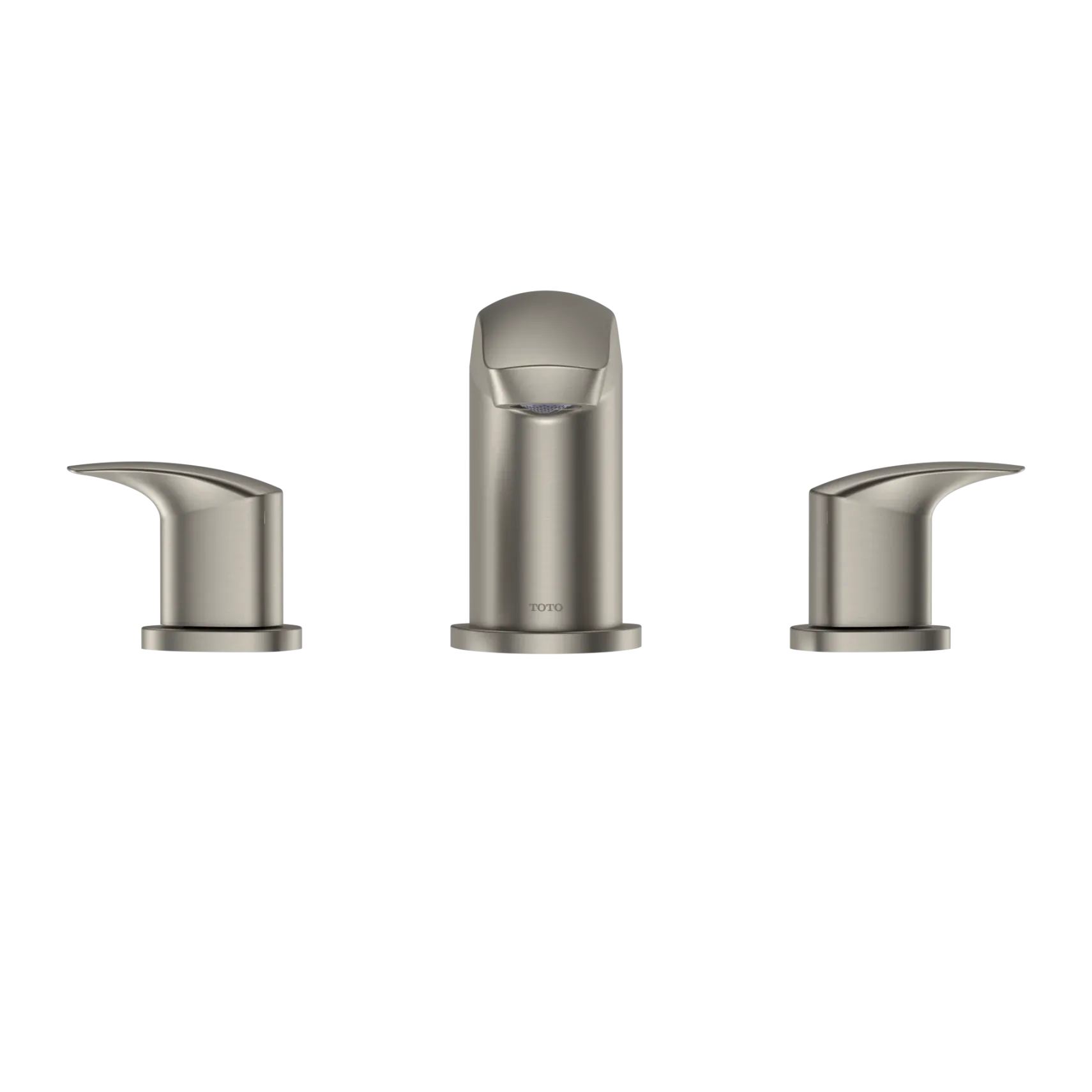 TOTO GM Two-Handle Deck-Mount Roman Tub Filler Trim, Brushed Nickel, Brass, TBG09201U#BN