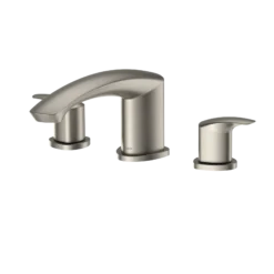 TOTO GM Two-Handle Deck-Mount Roman Tub Filler Trim, Brushed Nickel, Brass, TBG09201U#BN