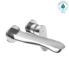 TOTO GO 1.2 GPM Wall-Mount Single-Handle L Bathroom Faucet with COMFORT GLIDE Technology, Polished Chrome, Brass, TLG01311UA#CP