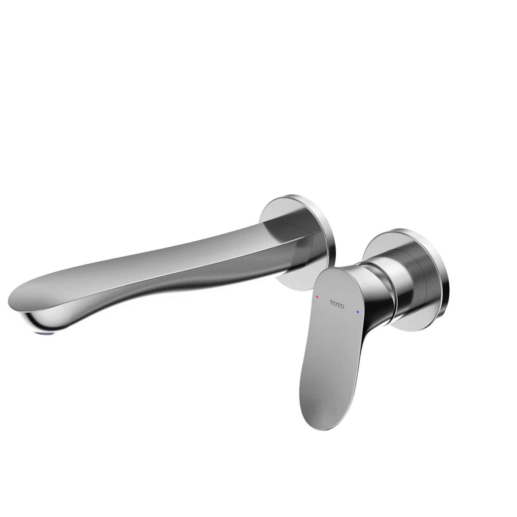 TOTO GO 1.2 GPM Wall-Mount Single-Handle L Bathroom Faucet with COMFORT GLIDE Technology, Polished Chrome, Brass, TLG01311UA#CP