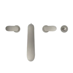 TOTO GO Two-Handle Deck-Mount Roman Tub Filler Trim with Handshower, Brushed Nickel, Brass, TBG01202U#BN