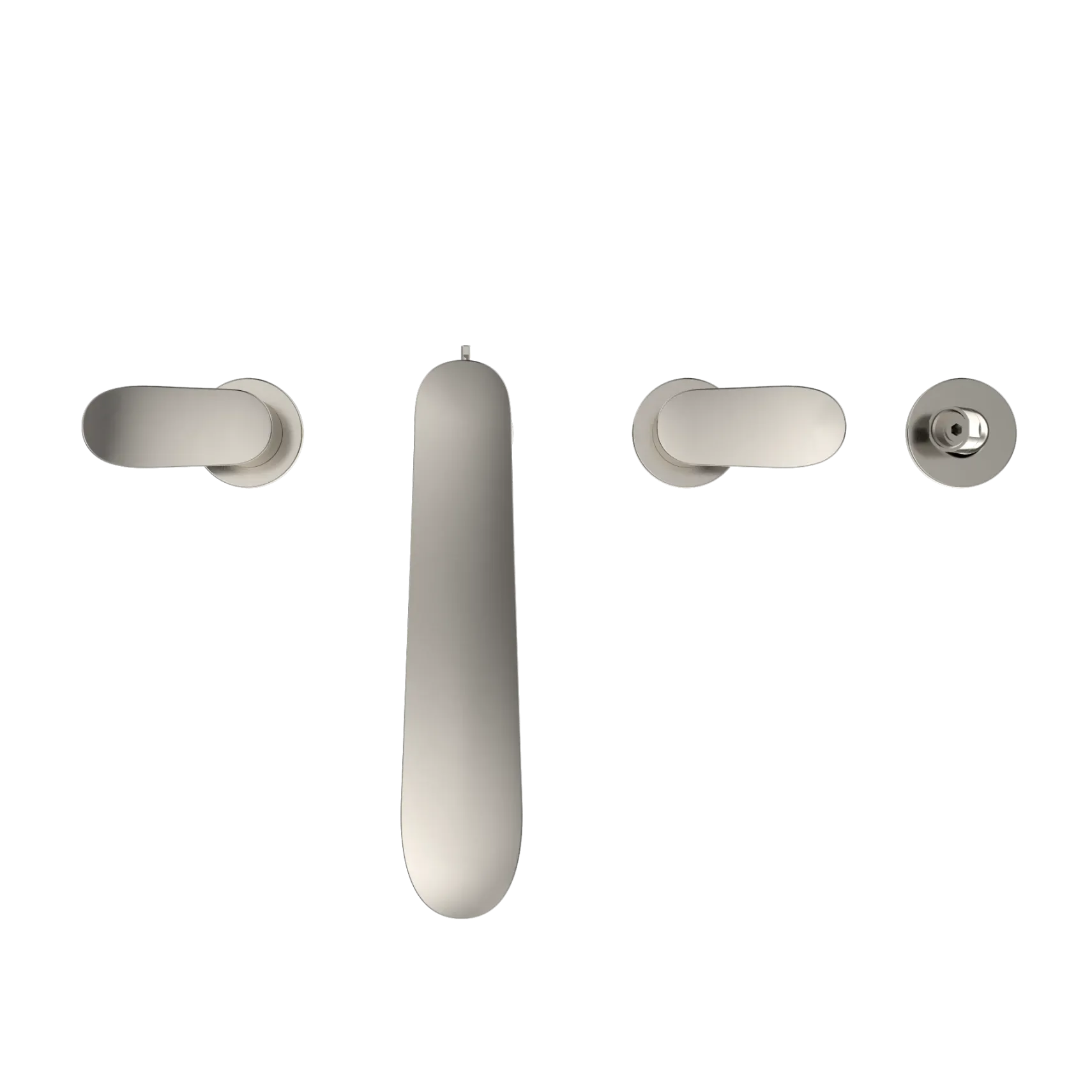 TOTO GO Two-Handle Deck-Mount Roman Tub Filler Trim with Handshower, Polished Nickel, Brass, TBG01202U#PN
