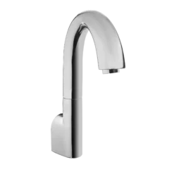 TOTO Gooseneck Wall-Mount ECOPOWER 0.35 GPM Electronic Touchless Sensor Bathroom Faucet with Mixing Valve, Polished Chrome, Brass, TEL163-D20EM#CP