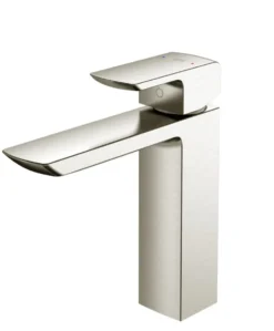 TOTO GR 1.2 GPM Single Handle Semi-Vessel Bathroom Sink Faucet with COMFORT GLIDE Technology, Brushed Nickel, Brass, TLG02304U#BN
