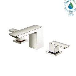 TOTO GR Series 1.2 GPM Two Handle Widespread Bathroom Sink Faucet with Drain Assembly, Brushed Nickel, Brass, TLG02201U#BN