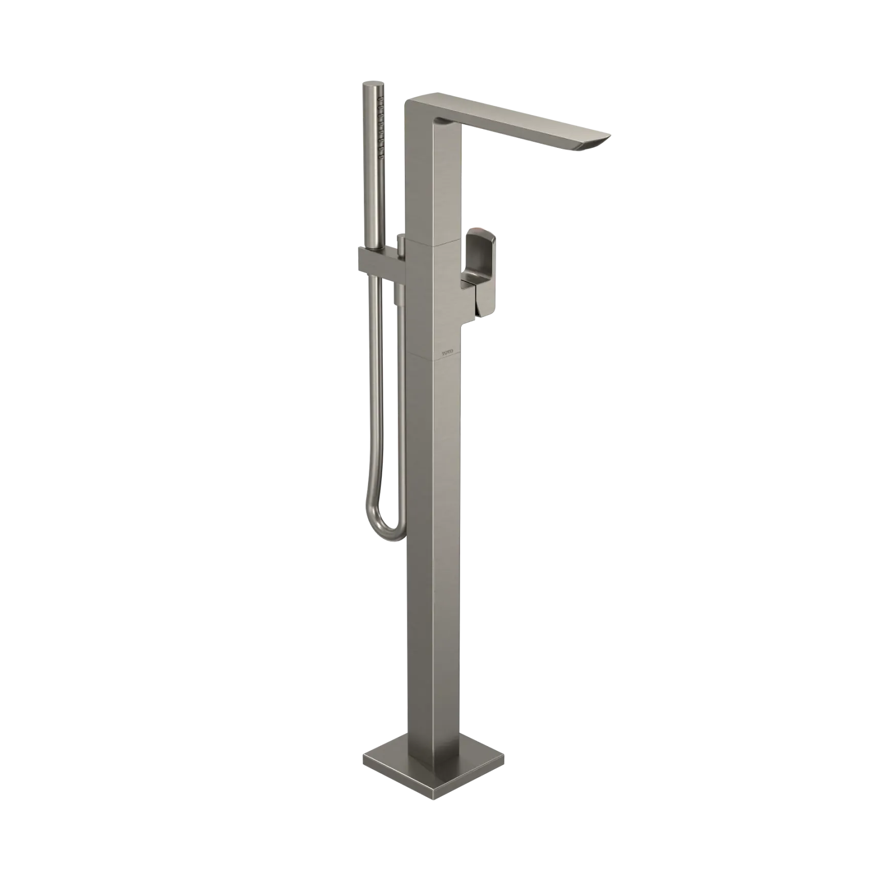 TOTO GR Single-Handle Freestanding Tub Filler Faucet with Handshower, Brushed Nickel, Brass, TBG02306U#BN
