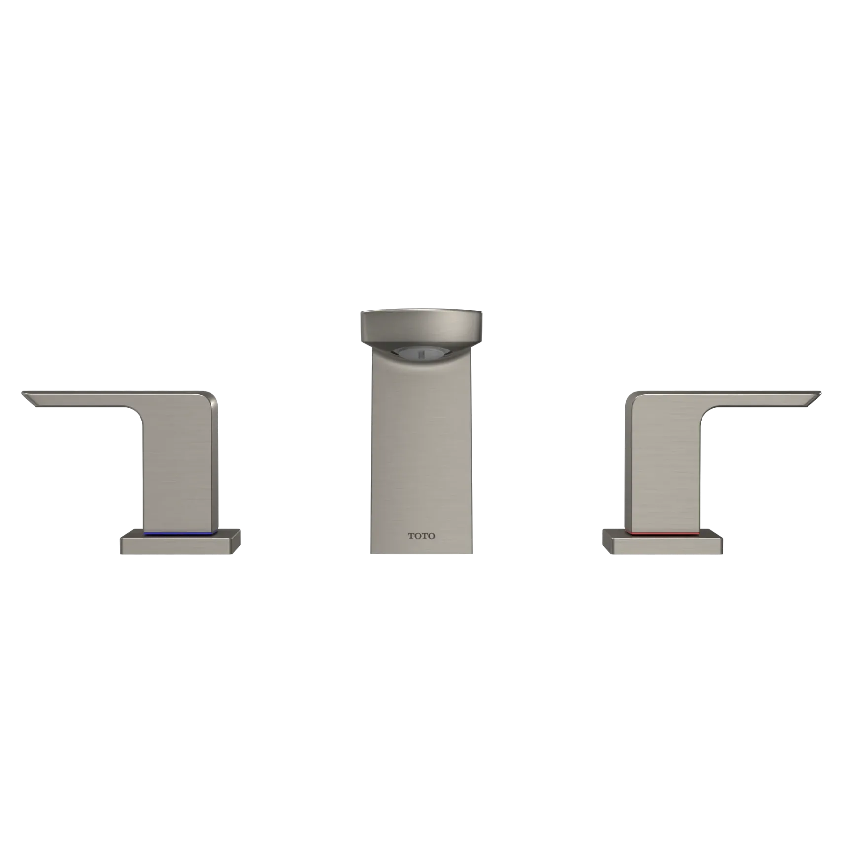 TOTO GR Two-Handle Deck-Mount Roman Tub Filler Trim, Brushed Nickel, Brass, TBG02201U#BN