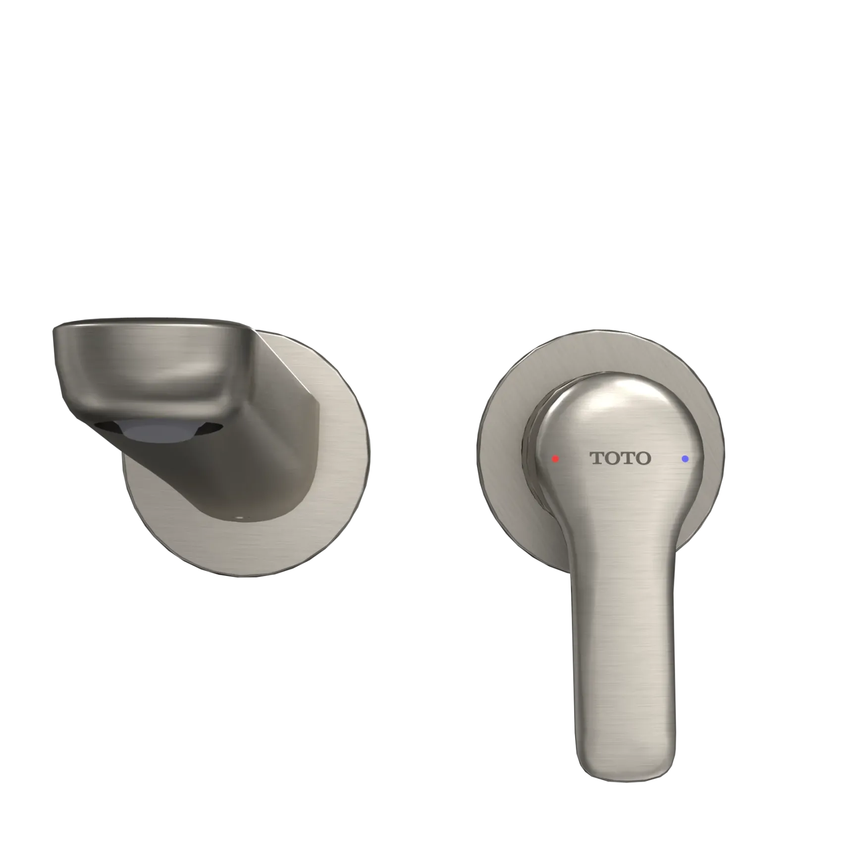 TOTO GS 1.2 GPM Wall-Mount Single-Handle Bathroom Faucet with COMFORT GLIDE Technology, Brushed Nickel, Brass, TLG03308U#BN