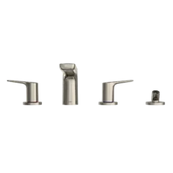 TOTO GS Four-hole Deck-Mount Roman Tub Filler Trim with Handshower, Polished Nickel, Brass, TBG03202U#PN